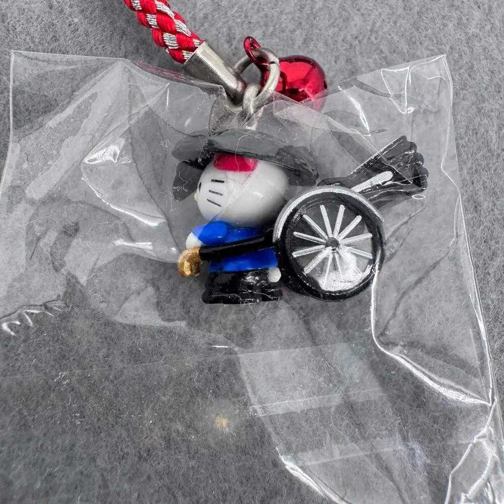 2006 Sanrio Hello‎ Kitty Gotochi Kitty Kyoto Rickshaw Keychain Phone Strap